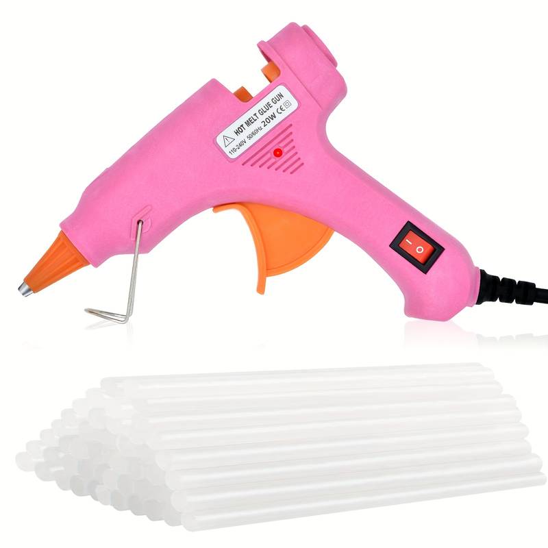 Mini Hot Glue Gun Kit With 20 Glue Sticks, Hot Glue Guns For Crafts School  DIY Arts Home Quick Repairs, Mini Glue Gun Pink